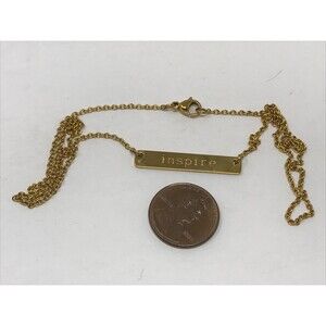 Simple minimalist Jook and Nona INSPIRE bar necklace Gold Plated